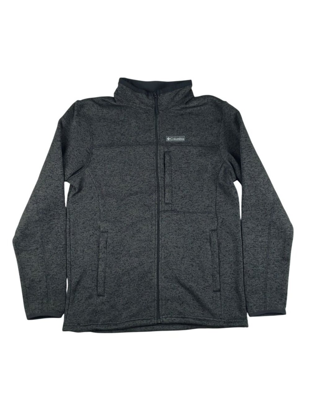 Columbia Jacket Men's Large Gray/ Black Full Zip Fleece Hiking Outdoors NWOT